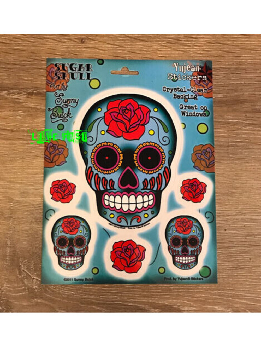 SUGAR SKULL STICKER DIA LOS MUERTOS DAY OF THE DEAD DECAL SET BUMPER STICKERS